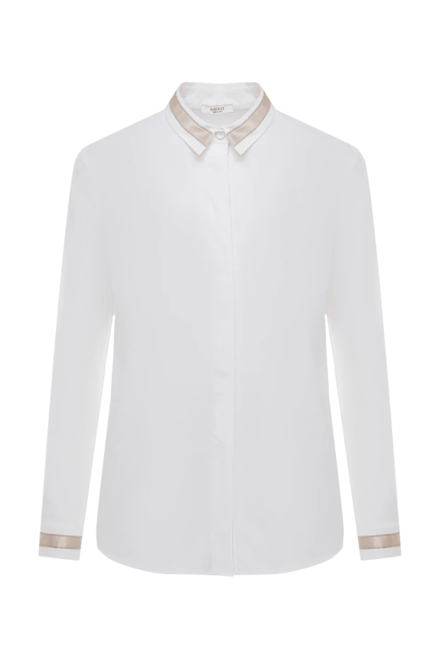 Peserico woman white cotton and polyamide blouse for women купить с ценами и фото 148965 - photo 1