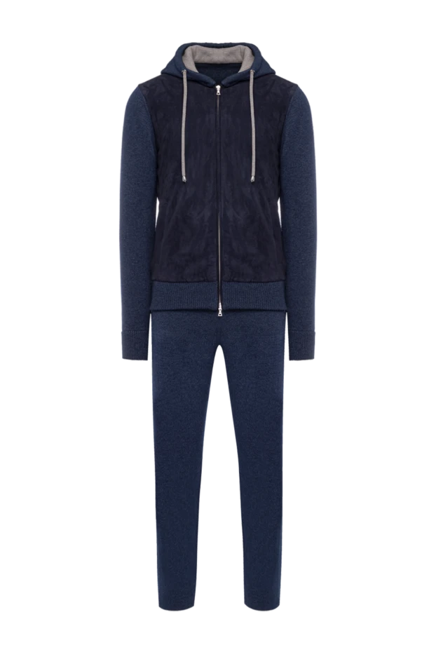 Cesare di Napoli man men's sports suit made of wool, viscose and cashmere, blue 148966 - photo 1