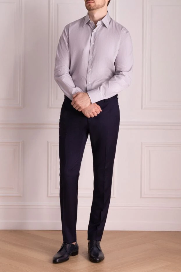 Alessandro Gherardi man gray cotton shirt for men купить с ценами и фото 148977 - photo 2