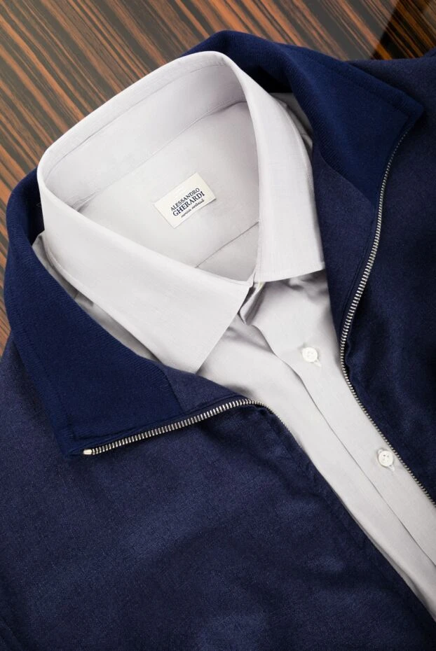 Alessandro Gherardi рубашка мужская однотонная серая приталенного кроя
148977 - фото 2