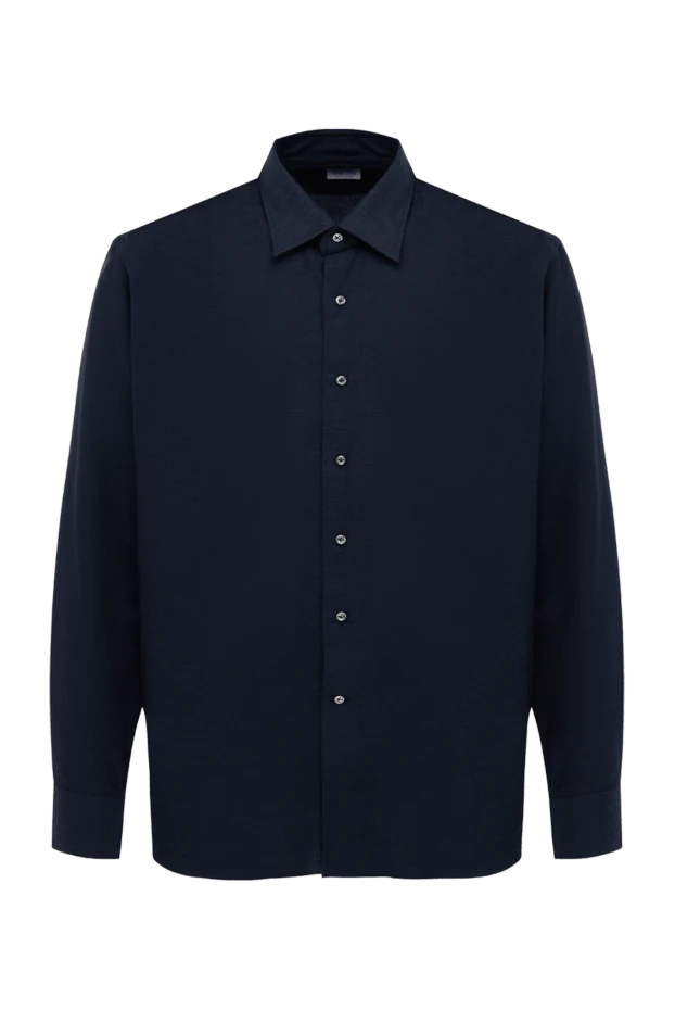 Alessandro Gherardi man men's blue cotton and cashmere shirt купить с ценами и фото 148978 - photo 1