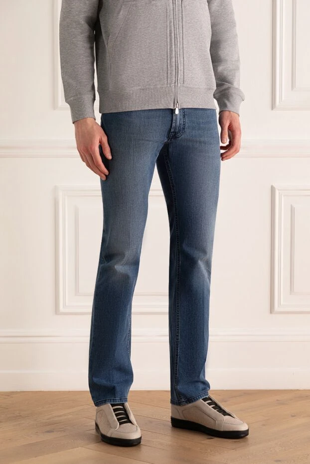 Stefano Ricci джинсы мужские из хлопка глубокий синий
 148996 - фото 3