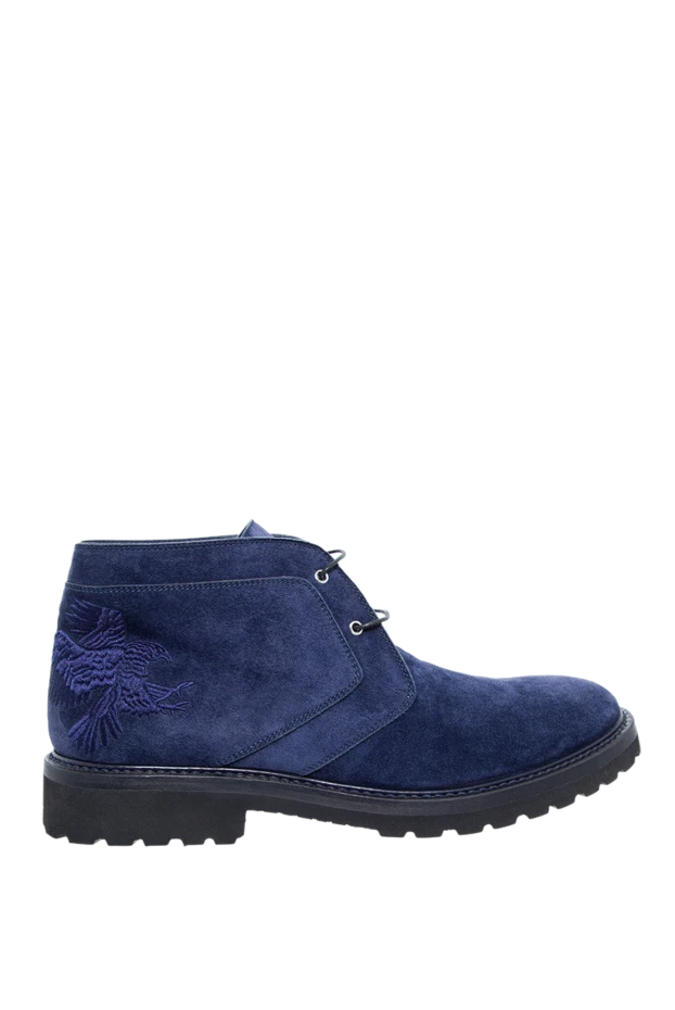 Blue suede boots with a chunky sole
- photo 1