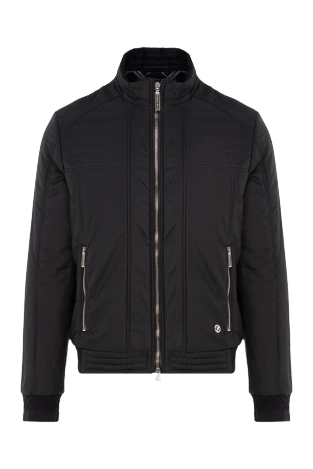 Куртка из шелка черная на молнии с воротником стойкой
- фото 1