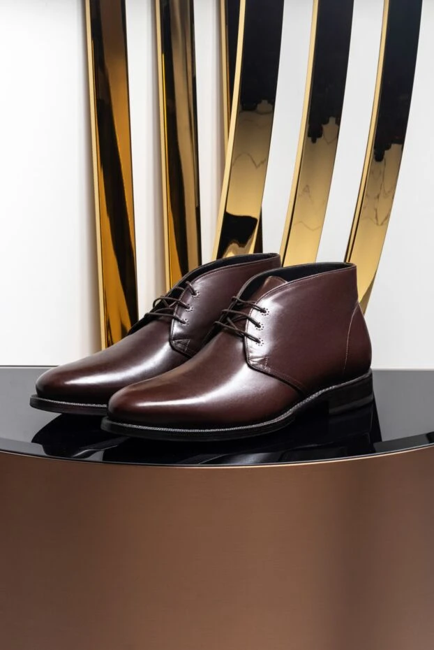 Ерлердің былғары етіктері, қоңыр - фото 2