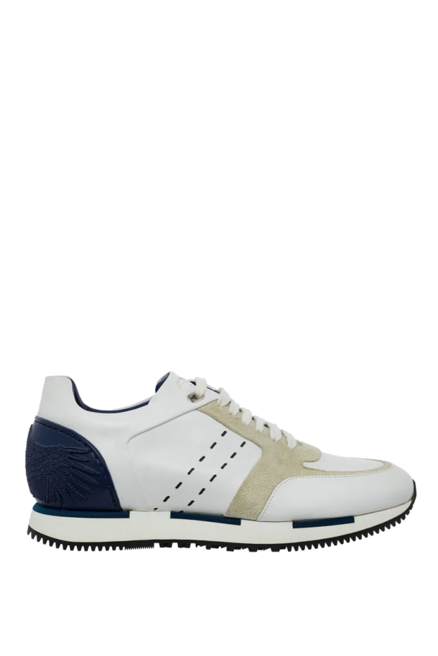 Кроссовки из кожи белые мужские - фото 1