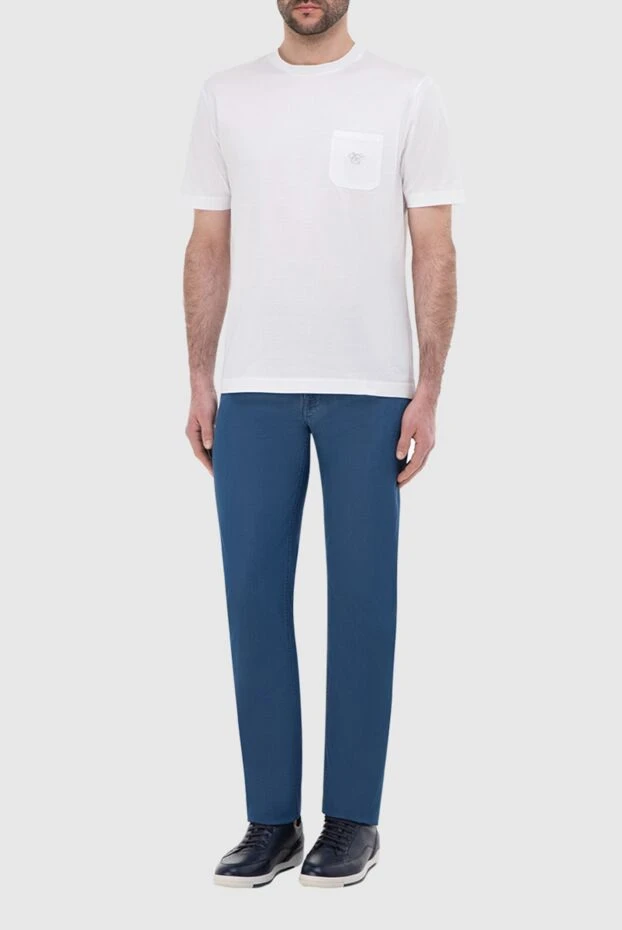 Stefano Ricci ерлерге арналған көк мақта және полиэфирлі джинсы 149044 - фото 2