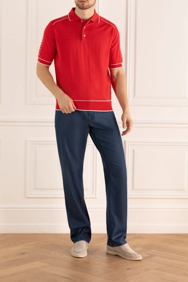 Stefano Ricci джинсы из хлопка и лиоцела синие мужские 149046 - фото 2