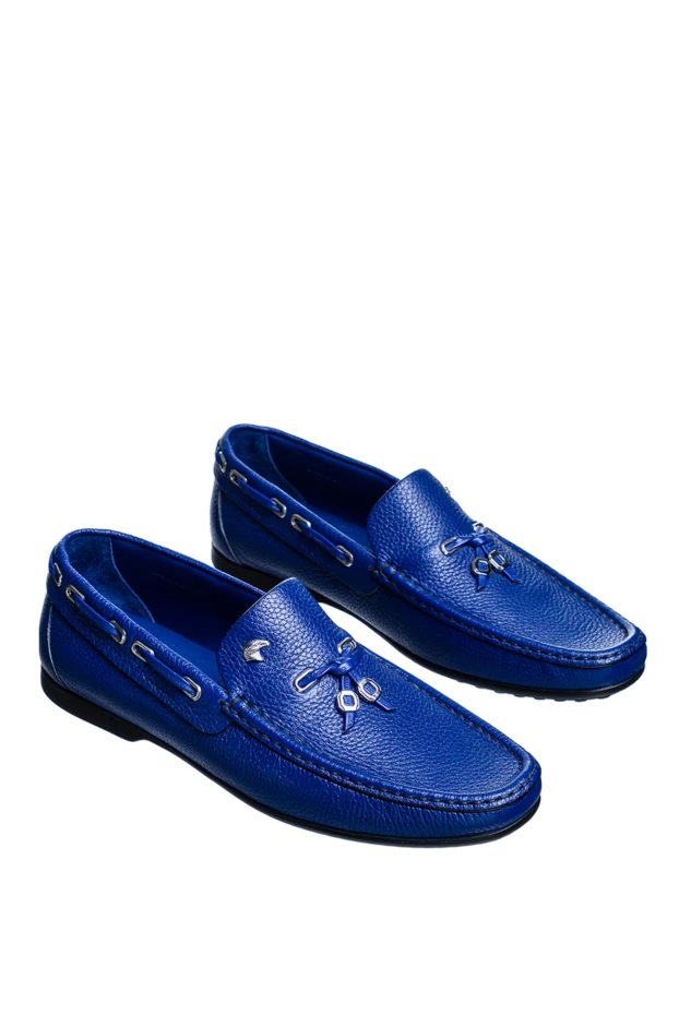 Stefano Ricci ерлерге арналған көк былғары мокасиндер 149077 - фото 3