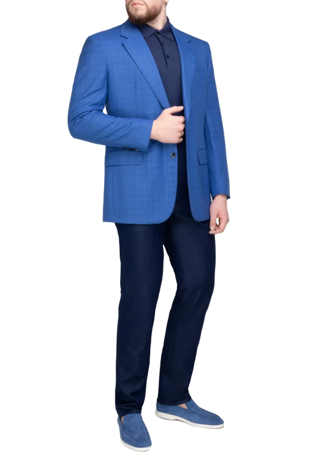 Stefano Ricci пиджак из шерсти голубой мужской 149097 - фото 2