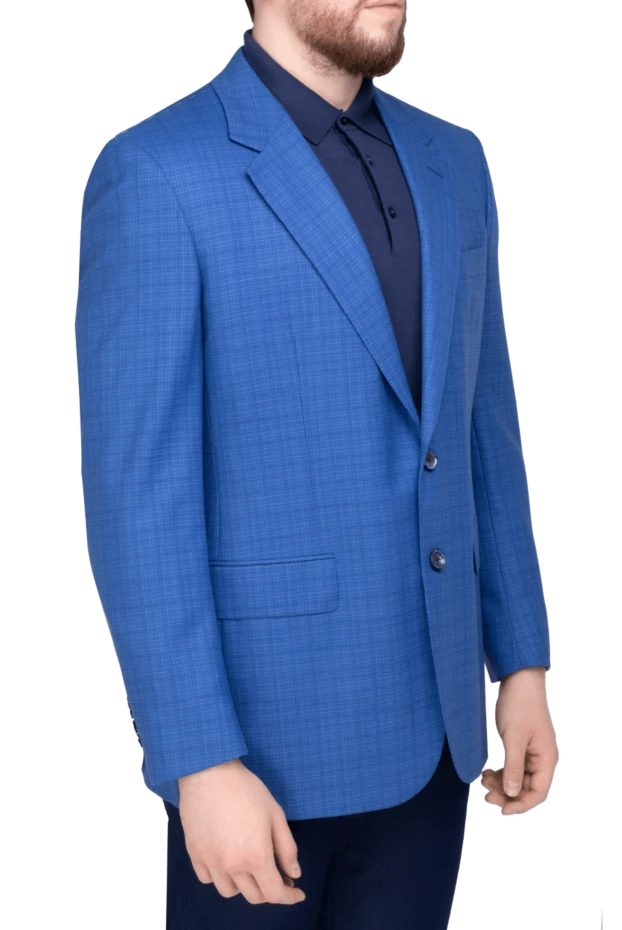 Stefano Ricci пиджак из шерсти голубой мужской 149097 - фото 3