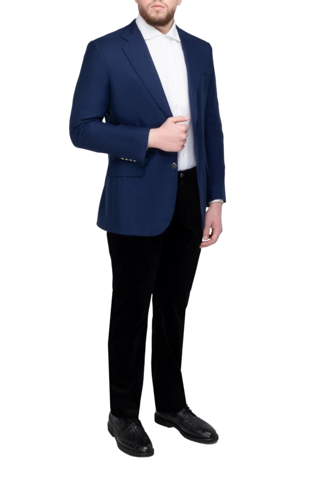 Stefano Ricci пиджак из кашемира и шелка синий мужской 149098 - фото 2