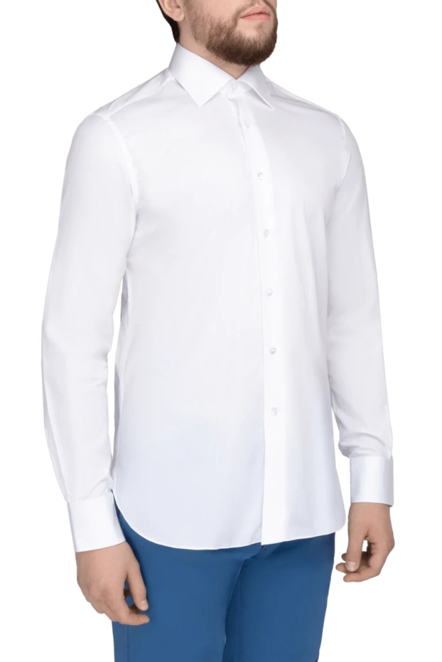 Stefano Ricci рубашка из хлопка белая мужская 149109 - фото 3