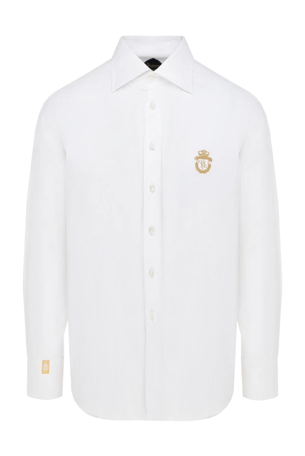 Billionaire man white cotton and elastane shirt for men купить с ценами и фото 149152 - photo 1