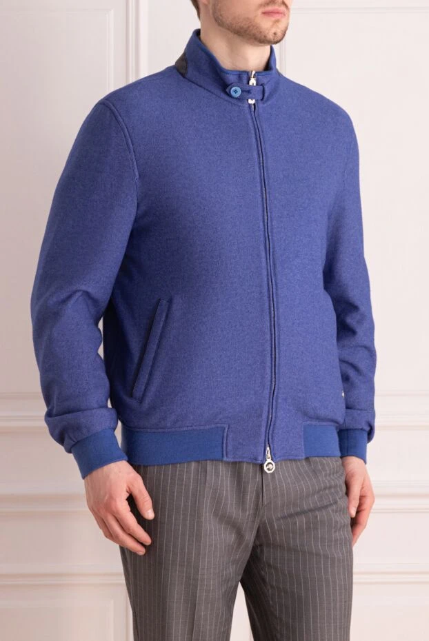 Stefano Ricci blue cashmere and wool jacket for men 149181 - photo 3
