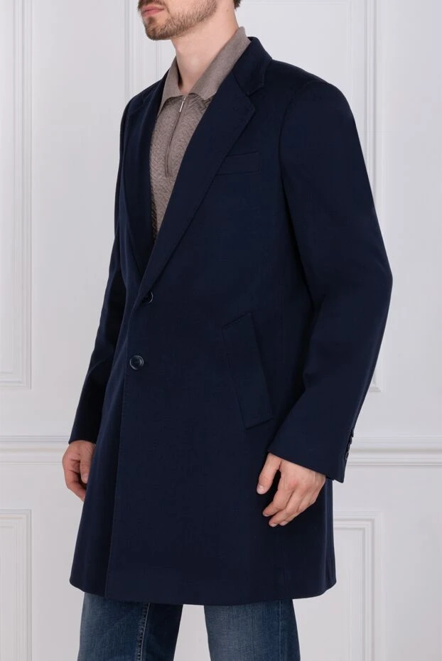 Moorer man men's blue cashmere coat 180223 - photo 3