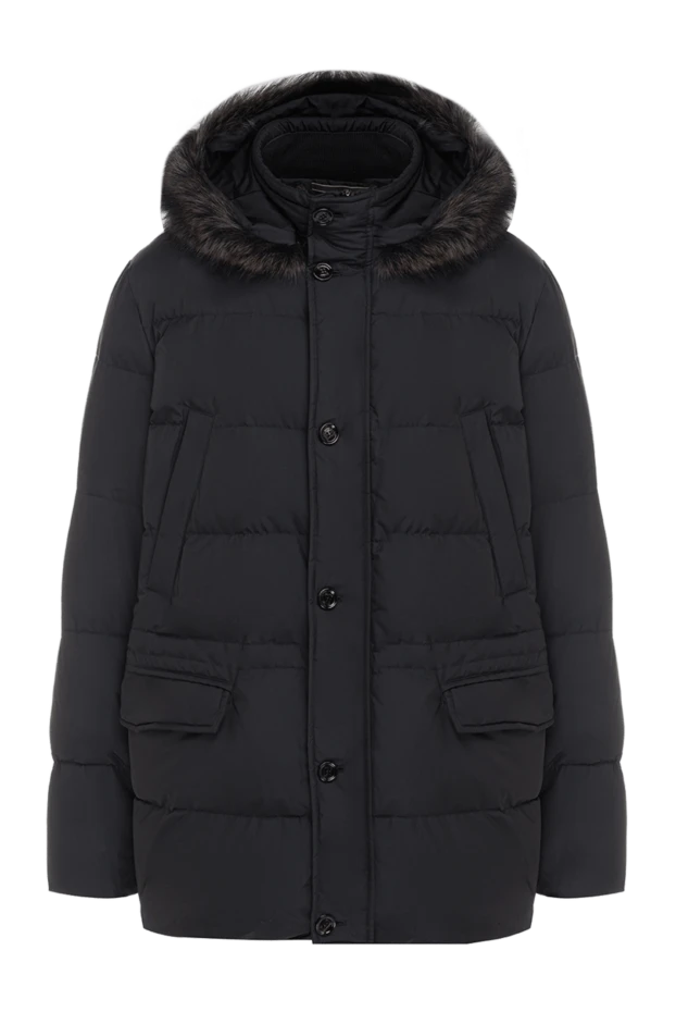 Moorer man nylon men's down jacket blue купить с ценами и фото 149209 - photo 1