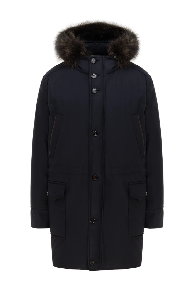 Moorer man down jacket men's wool and cashmere blue купить с ценами и фото 149232 - photo 1