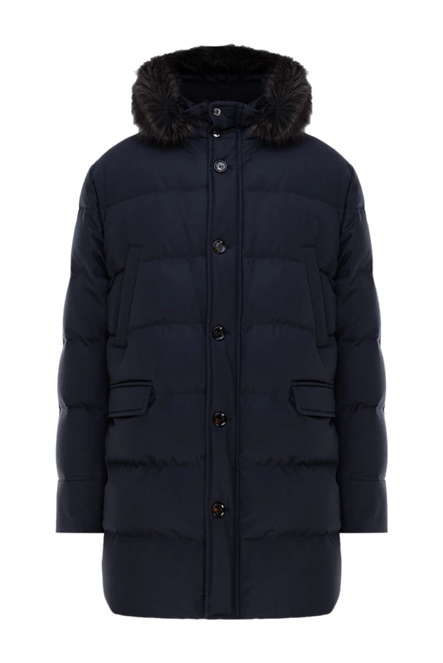 Moorer man men's down jacket made of wool and cashmere, black купить с ценами и фото 149233 - photo 1