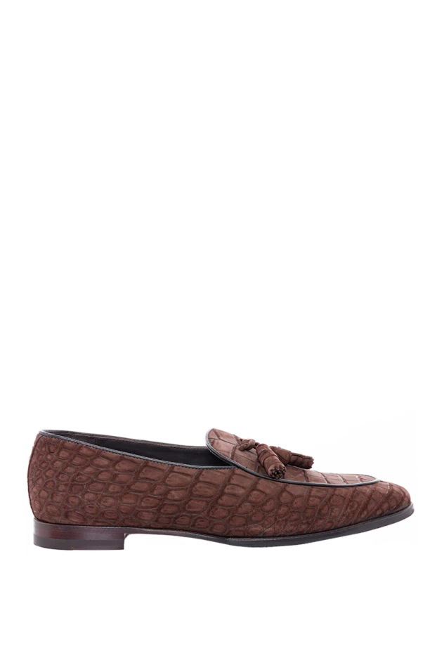 Pellettieri di Parma man brown alligator loafers for men купить с ценами и фото 149253 - photo 1