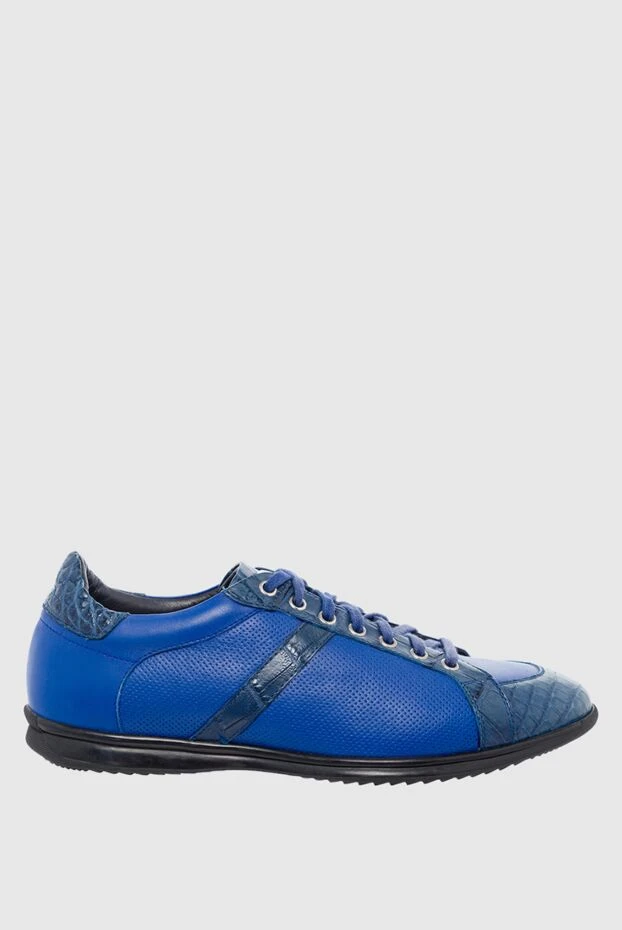 Pellettieri di Parma man blue leather sneakers for men купить с ценами и фото 149254 - photo 1