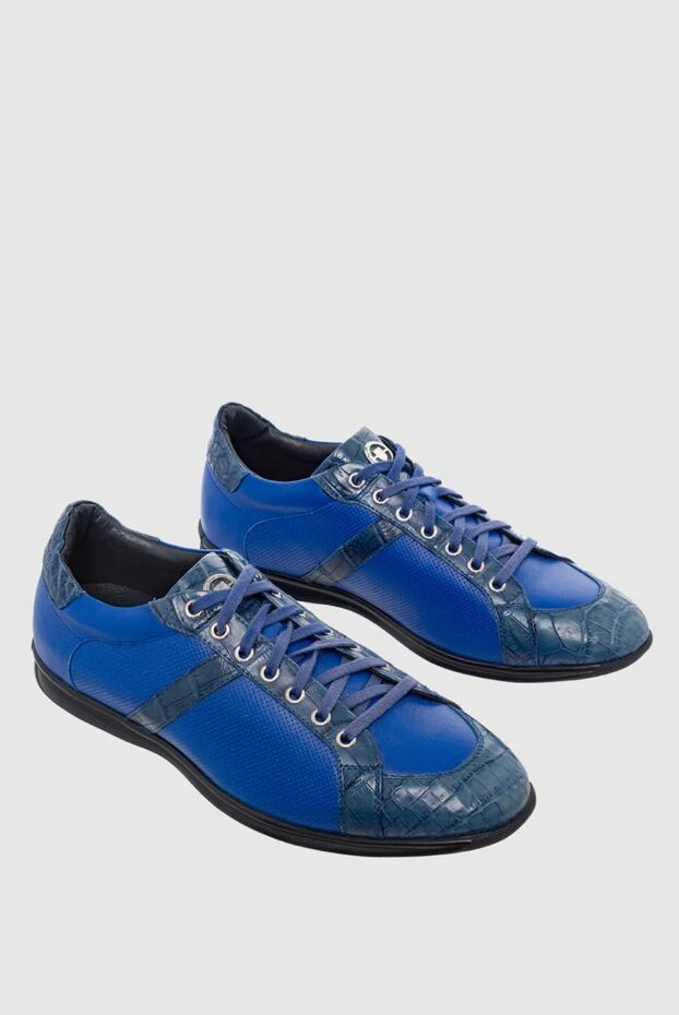 Pellettieri di Parma man blue leather sneakers for men купить с ценами и фото 149254 - photo 2