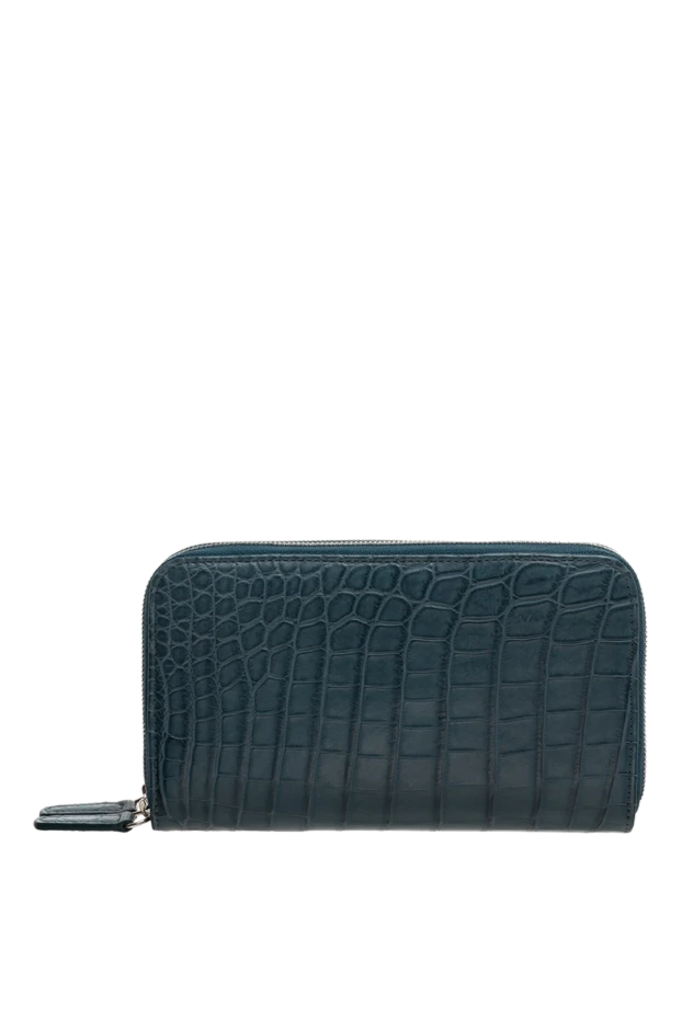 Cesare di Napoli man men's blue alligator leather clutch купить с ценами и фото 149267 - photo 1