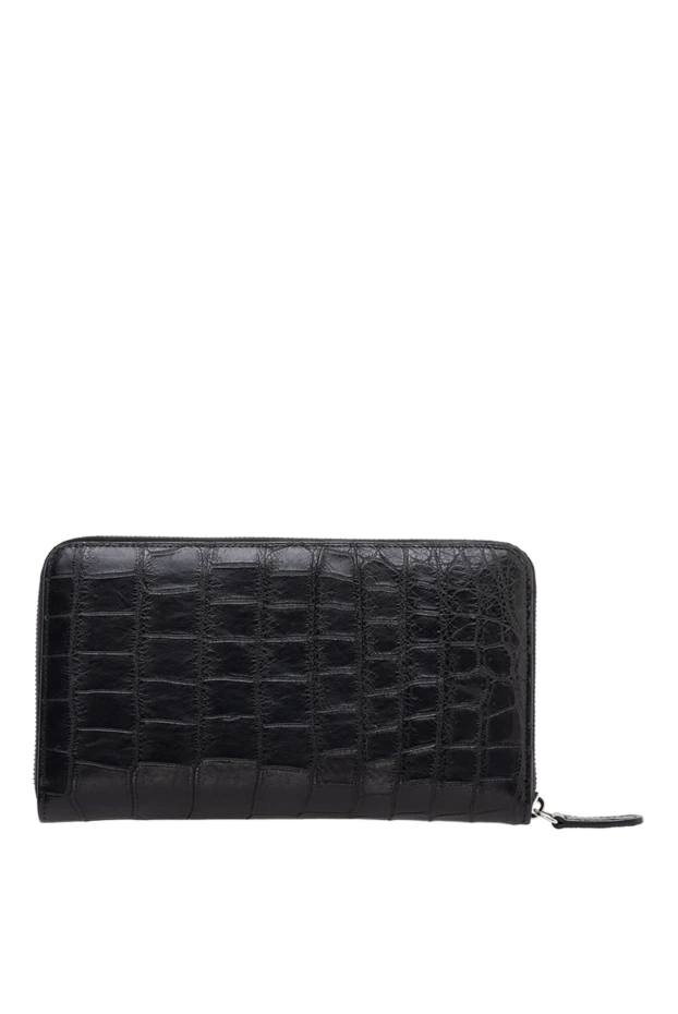 Cesare di Napoli man black men's crocodile leather clutch купить с ценами и фото 149270 - photo 1