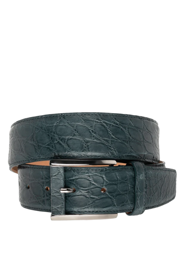 Cesare di Napoli man green crocodile leather belt for men купить с ценами и фото 149273 - photo 1