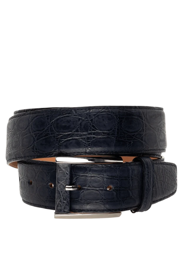 Cesare di Napoli man crocodile leather belt blue for men купить с ценами и фото 149275 - photo 1