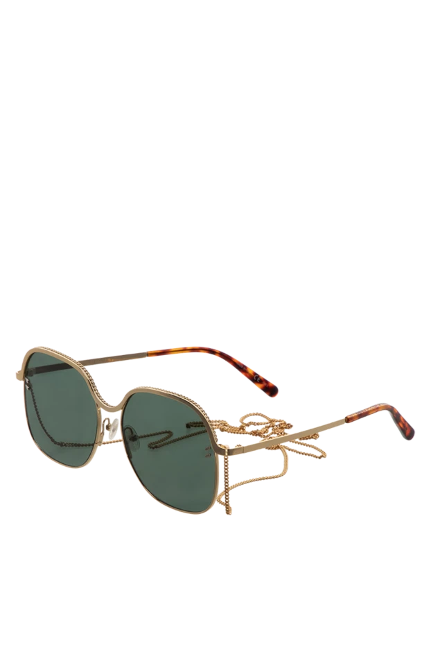 Stella McCartney очки зеленые женские с цепочкой 149305 - фото 3