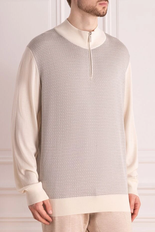 Stefano Ricci кеудесі текстуралы қосымшасы бар кашемир мен жібектен жасалған troyer 149356 - фото 3