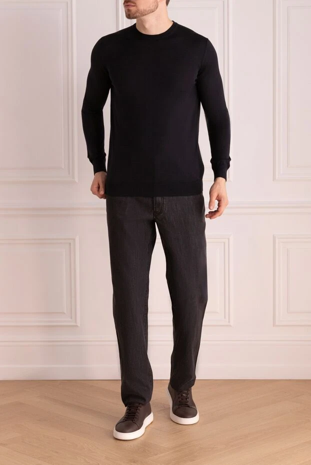 Dalmine man black silk jumper for men купить с ценами и фото 149373 - photo 2