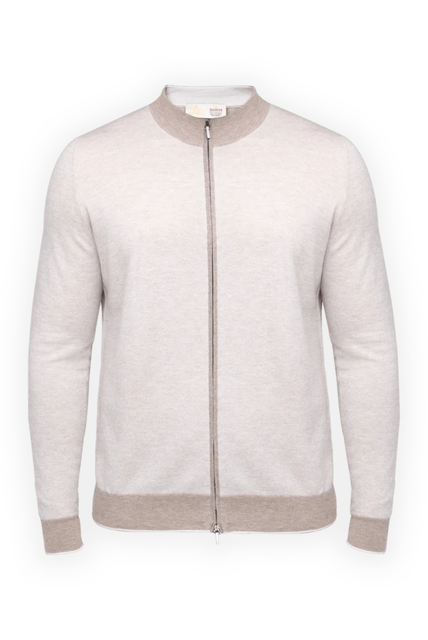 Dalmine man men's cashmere cardigan, beige купить с ценами и фото 149380 - photo 1