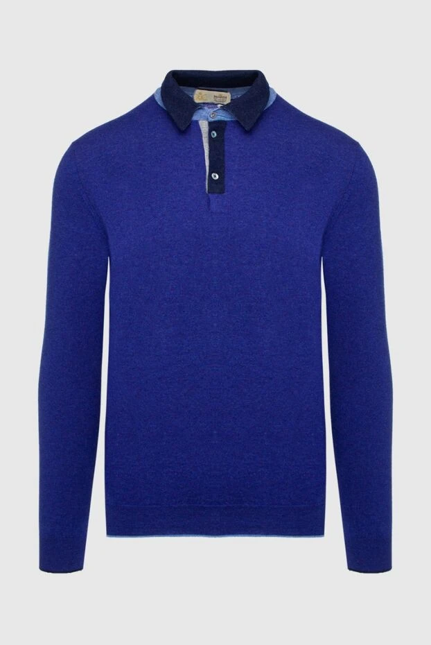 Dalmine man cashmere long sleeve polo blue for men купить с ценами и фото 149400 - photo 1