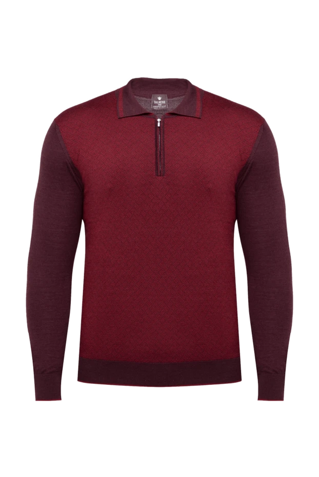 Dalmine man long-sleeve polo in wool, silk and cashmere red for men купить с ценами и фото 149401 - photo 1