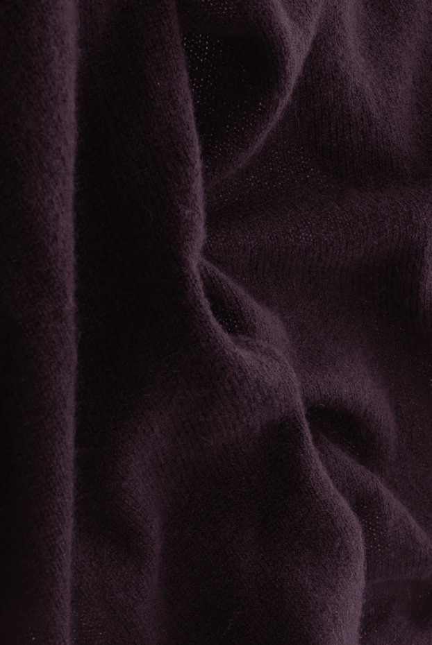Drumohr тёплый однотонный шарф из кашемира с мягкой текстурой фиолетового цвета
 149405 - фото 3