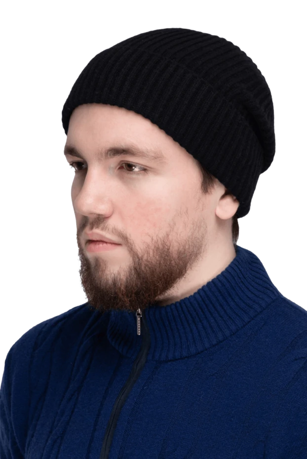 Drumohr man cashmere hat black for men купить с ценами и фото 149416 - photo 2