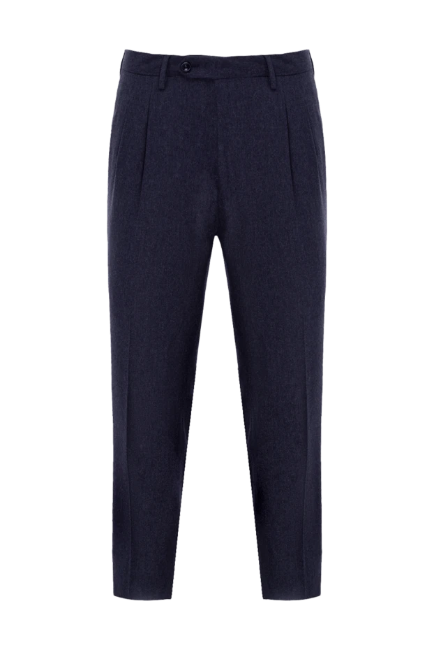 Drumohr man blue wool trousers for men купить с ценами и фото 149421 - photo 1