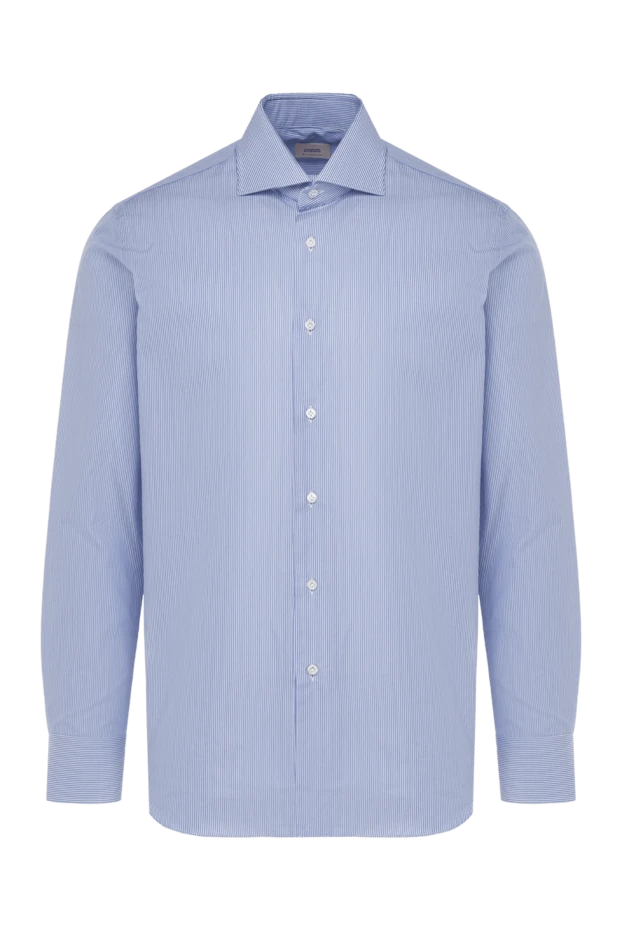 Alessandro Gherardi man blue cotton shirt for men купить с ценами и фото 149450 - photo 1