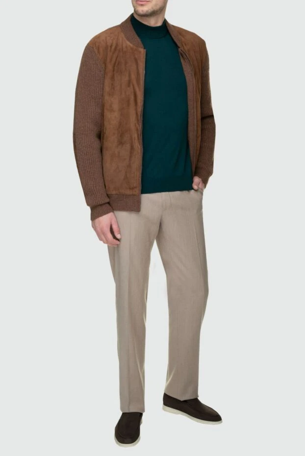 Cesare di Napoli man men's camel cardigan brown купить с ценами и фото 149452 - photo 2