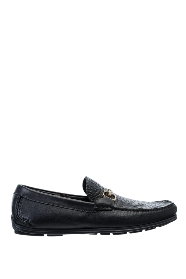 Billionaire man men's black leather moccasins купить с ценами и фото 149477 - photo 1