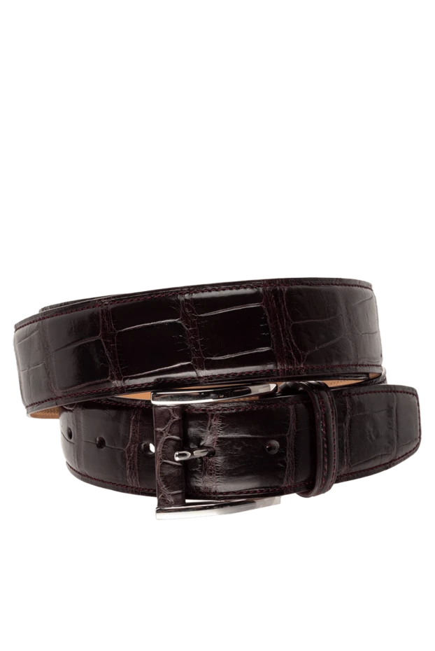 Tardini man crocodile leather belt burgundy for men купить с ценами и фото 149511 - photo 1