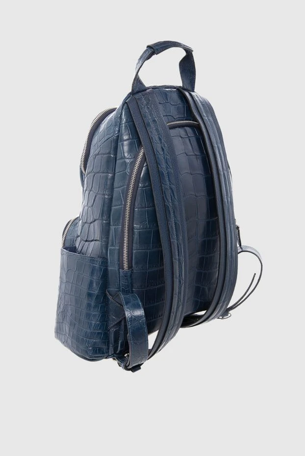 Cesare di Napoli man crocodile skin backpack blue for men купить с ценами и фото 149533 - photo 2