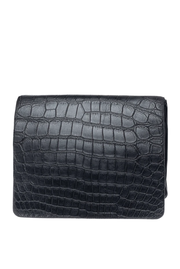 Cesare di Napoli man shoulder bag made of crocodile leather and black genuine leather for men купить с ценами и фото 149540 - photo 1