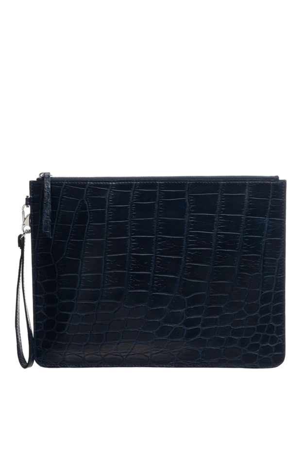 Cesare di Napoli man blue crocodile leather folder for men купить с ценами и фото 149542 - photo 1