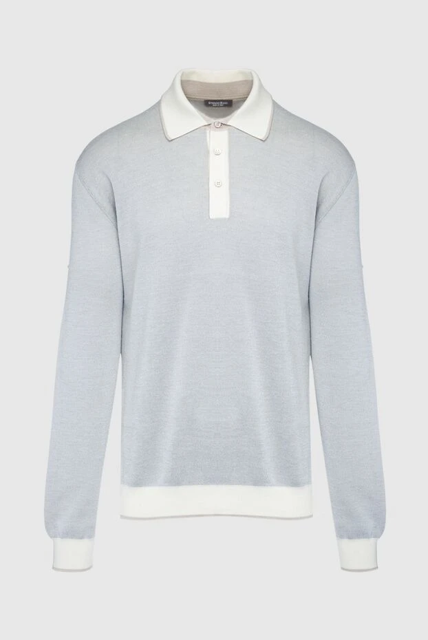 Long-sleeve polo shirt in silk and cashmere in gray
- photo 1