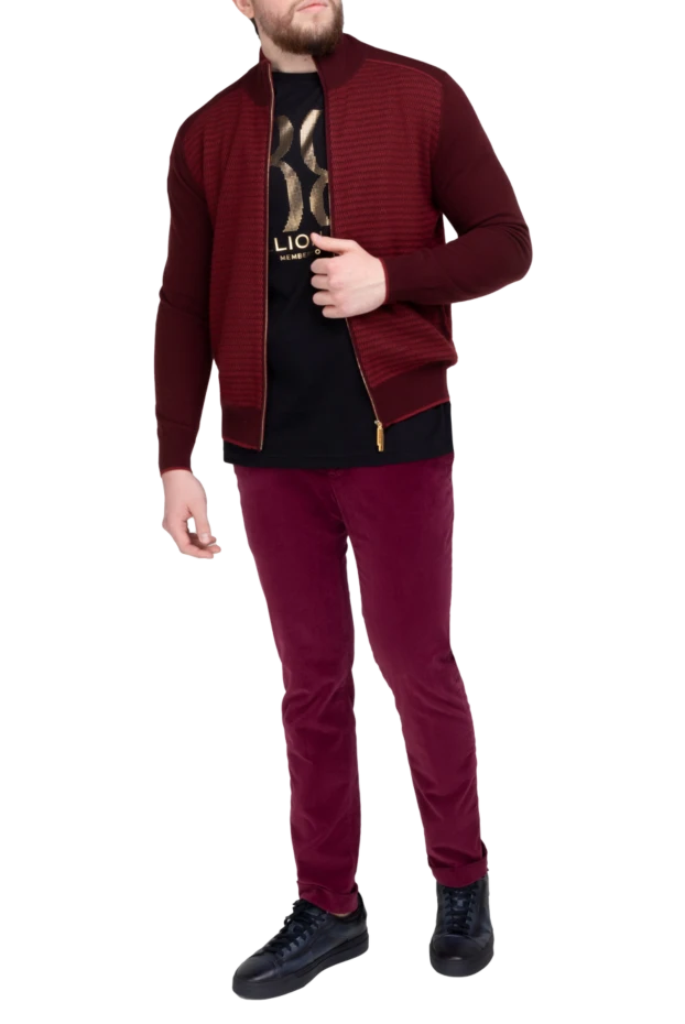 Stefano Ricci кардиган мужской из кашемира и шелка красный 149573 - фото 3