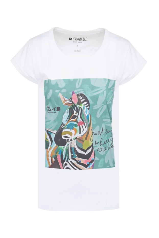 Ko Samui woman white cotton t-shirt for women купить с ценами и фото 149621 - photo 1