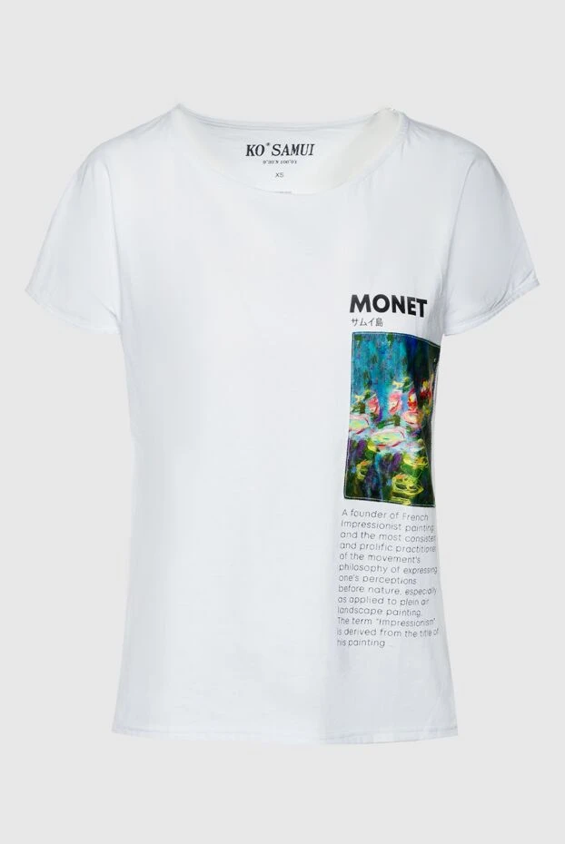 Ko Samui woman white cotton t-shirt for women купить с ценами и фото 149631 - photo 1